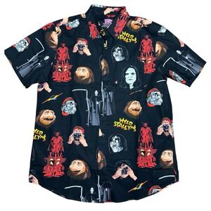 Y2K Grunge Kidcore Middle Of‎ Beyond Bill & Ted Bogus Journey Button Up M